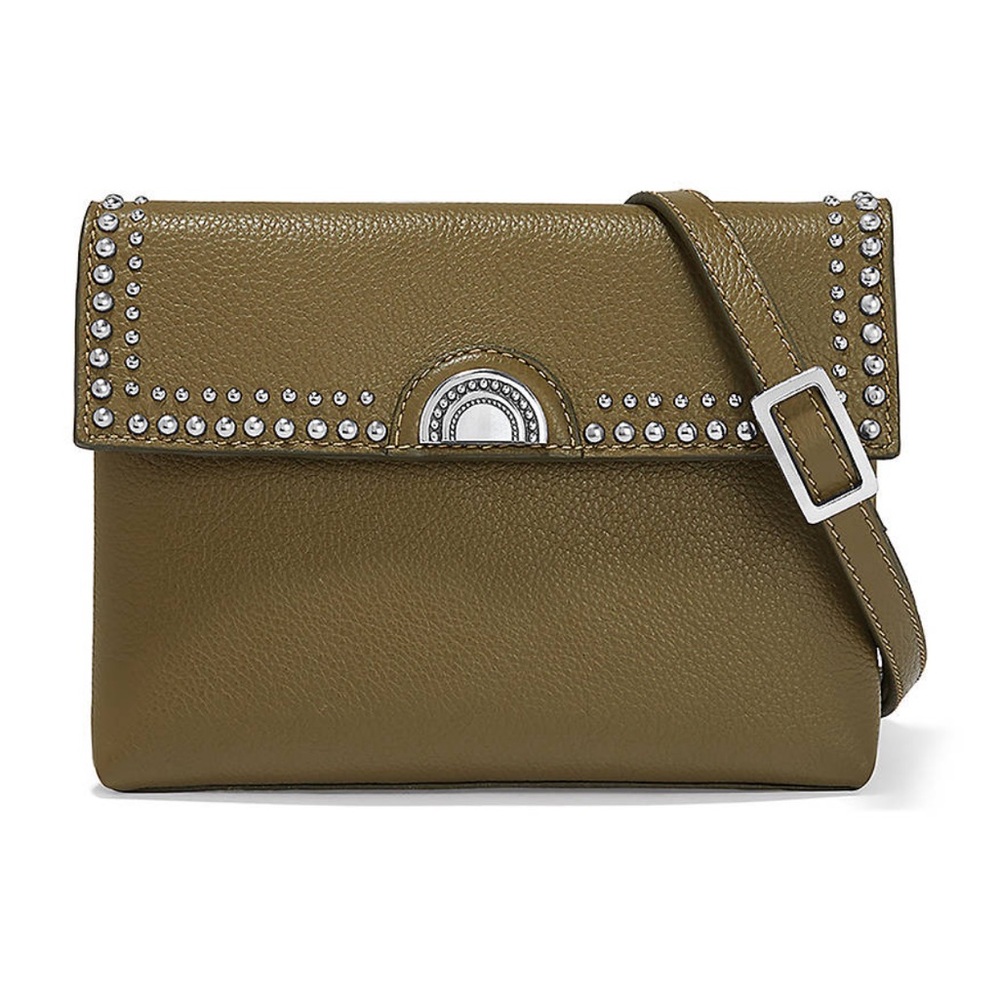 NWT Brighton Pebbled Leather Joy Mini Bag Crossbody Bag Olive